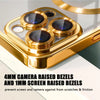Goldener magnetischer kabelloser Handy-Halterung für iPhone mit Schutzfunktionen für Kamera und Bildschirm.