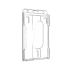 Porta identificación de plástico transparente con ranura para una tarjeta de identidad.