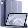 A light purple premium TPU protective case for an iPad, shown with the cover attached.