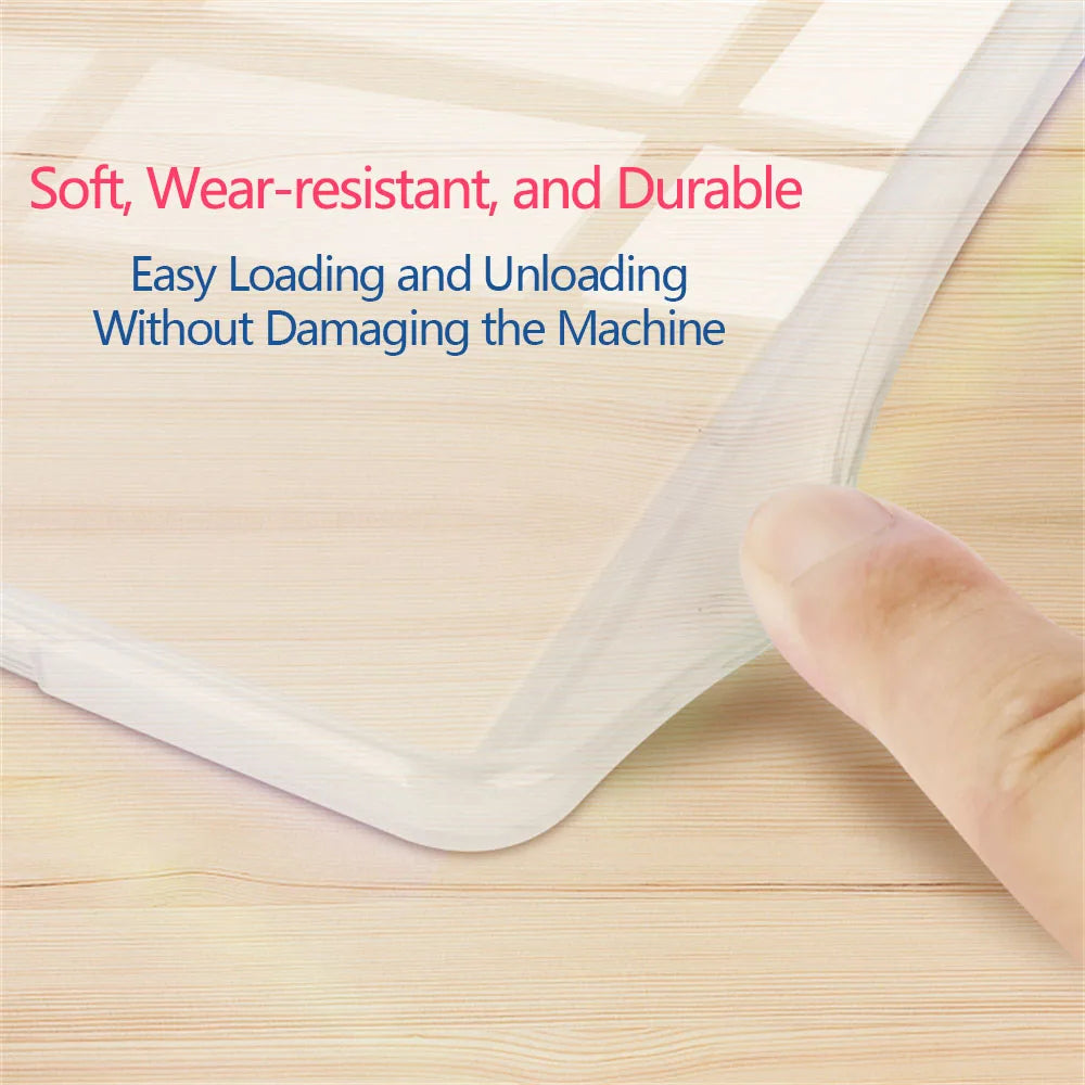 A hand holds a clear acrylic protective case for a Kindle Paperwhite, highlighting its soft, wear-resistant design.