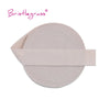 A light pink elastic hair tie or trim with a woven texture shown flat.