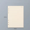 Página vertical de un cuaderno de hojas sueltas beige con encabezado de lista de tareas y líneas rayadas, sobre fondo gris.