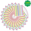 A circular arrangement of 2400 colorful stickers for an incentive reward chart.