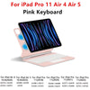 Pink keyboard cover for iPad Pro 11 Air 4 Air 5 model.
