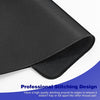 Black anti-slip rubber mouse pad showing professional stitching design around the edges