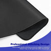 Black anti-slip rubber mouse pad showing professional stitching design around the edges