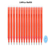 A set of 14 refill tubes for an 8-color retractable erasable gel pen set