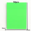 A sheet of bright green sticky note paper measuring 70mm by 95mm.