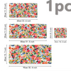 A collection of floral designs on various sized mouse pads with non-slip rubber bases.