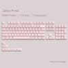 Jello Pink OEM profile 113-key translucent keycaps set for mechanical keyboards