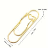 Gold heart-shaped metal pen clips shown with various sizes and dimensions.