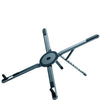 A foldable magnetic laptop stand with multiple arms for supporting a device.