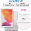 A 2-pack of tempered glass screen protectors for iPad models including A2197, A2198, and A2200.