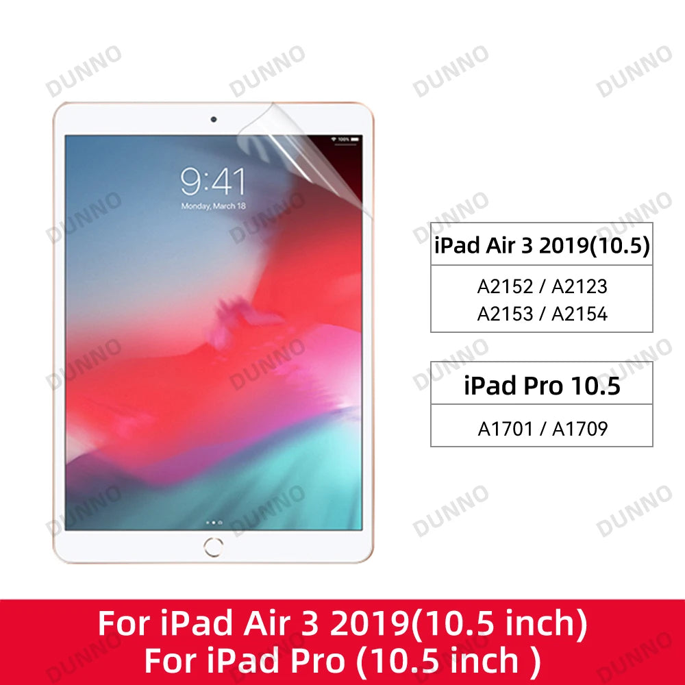 Paper-feel matte screen protector for iPad Air 3 2019 and iPad Pro 10.5 inch models