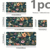A set of floral design mouse pads in various sizes and thicknesses, showing different dimensions.