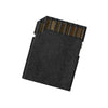 A black multi-function memory card adapter with gold contacts and a textured plastic body.
