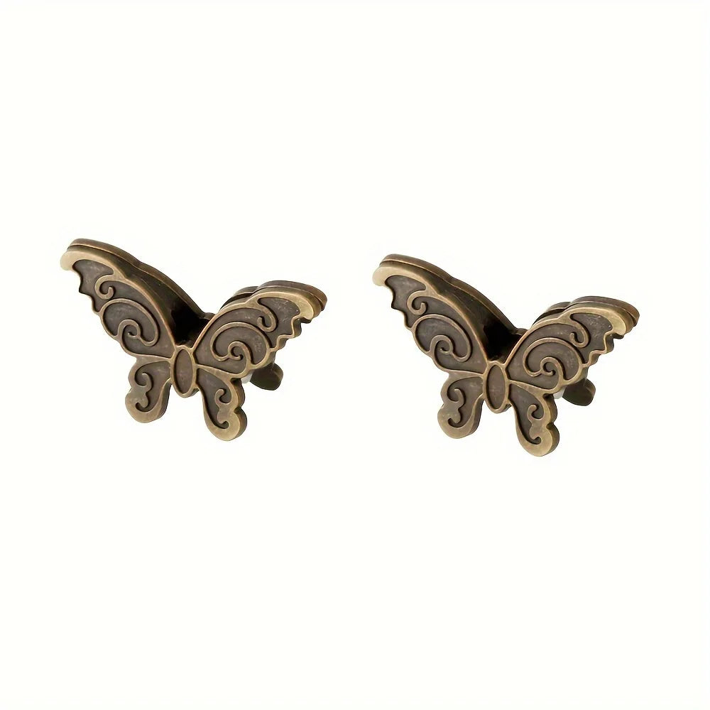 Vintage bronze butterfly metal book clip