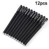 A pack of 12 black gel ink pens with 'TEST 2' printed on them.