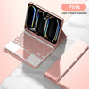 Pink magnetic keyboard case for iPad Pro 11-inch showing the device and attached keyboard.