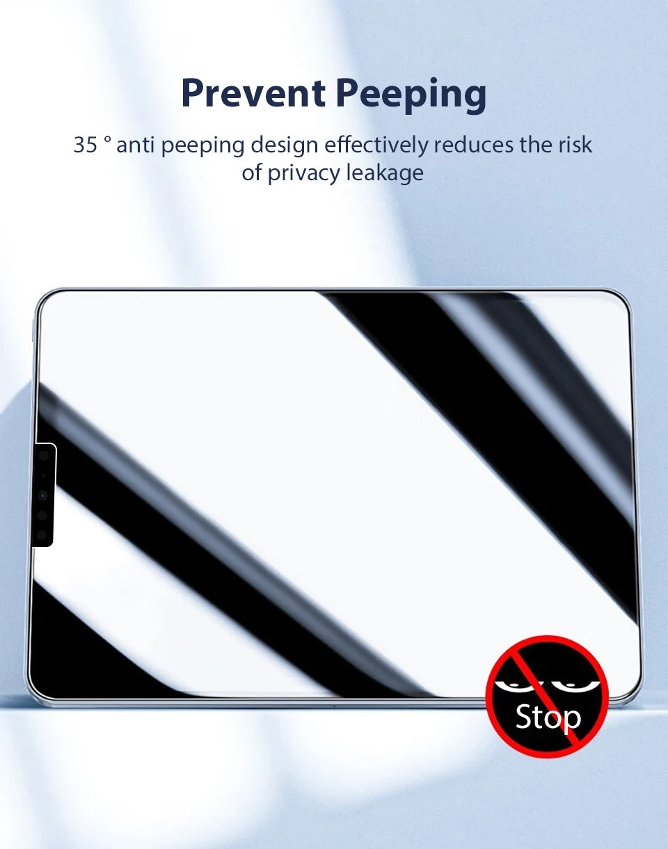 Anti-Peeping Tempered Glass Screen Protector for iPad Models