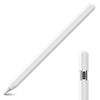 A white silicone protective case for a pencil, shown in a diagonal view.