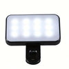 A portable rechargeable mini selfie light with multiple bright LED lights on a black base.