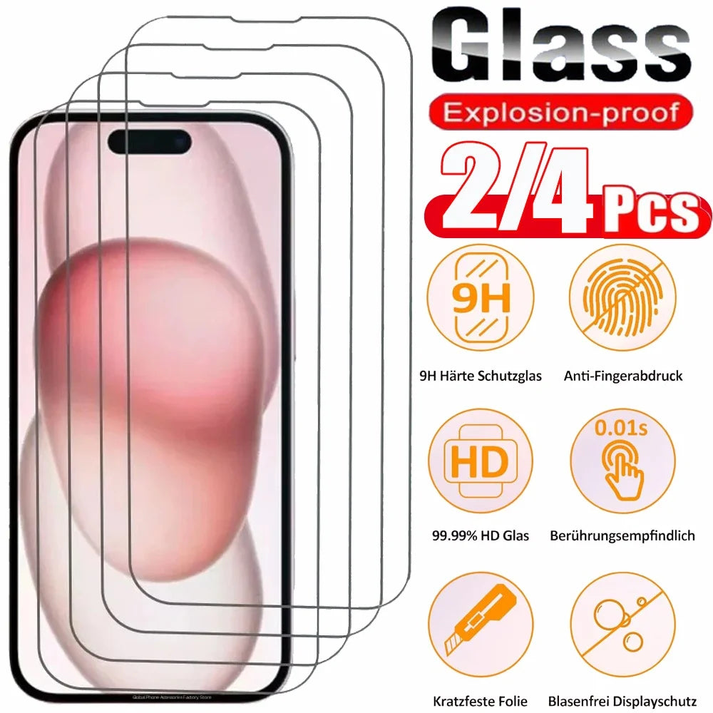 Glass explosion-proof screen protector film for mobile devices with anti-fingerprint and HD features