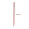 A long, pink silicone protective case for a pencil, shown vertically with a pointed tip.