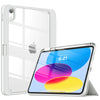 A white premium hybrid case for an iPad 10th generation tablet is shown next to the device.