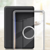 Clear acrylic back cover for a device shown next to a black protective shell.