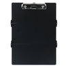 A black A4 foldable medical clipboard with a silver clasp.