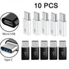 Ten adapters for converting USB Type-C to Micro USB connections