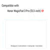 Packaging list for a 2-pack of screen protectors and cleaning tools for the Honor MagicPad 3 Pro (13.3-inch).