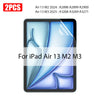 Two tempered glass screen protectors for iPad Air 13 M2 and M3 models