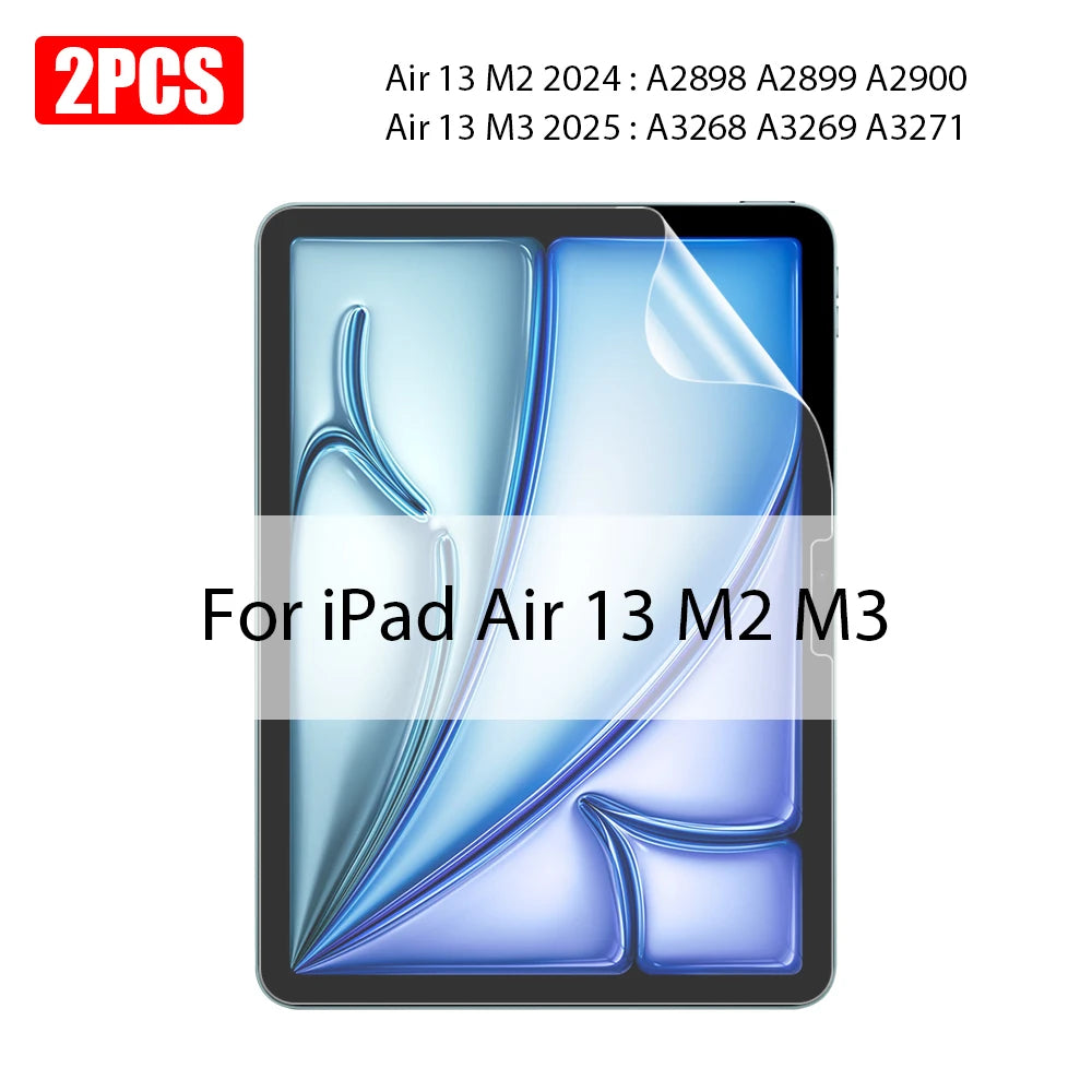 Two tempered glass screen protectors for iPad Air 13 M2 and M3 models