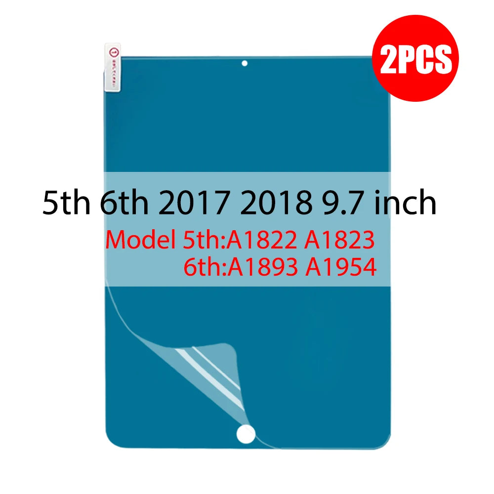 Two paper-feel screen protectors for Apple iPad, model numbers A1822 A1823 and A1893 A1954.