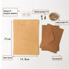 A set of vintage European style letter and invitation envelopes, including paper, stamps, metal pendants, and hemp rope.