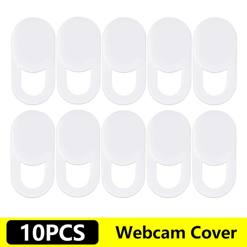Ten clear silicone privacy lens protectors for webcams and cameras