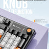 A close-up of an SK15 Keyboard showing a multifunction knob for quick office use.