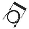 Black durable braided USB-C to USB keyboard cable with a flexible connector.