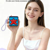 A woman holds a mini LED pixel screen power bank with customizable patterns, next to several other versions.