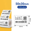 Rollo de 230 etiquetas térmicas autoadhesivas, tamaño 50x30mm.