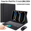 Black magnetic keyboard case for iPad Pro 11-inch M4 featuring a built-in keyboard and display protection.