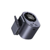 A dark gray USB clip-on cooling fan with a digital LED display showing 19.9 degrees.