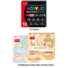 Box of 12 acrylic brush markers in various colors and a box of 24 acrylic skin tone colors