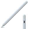 A white silicone protective case for a pencil, shown diagonally.