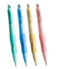 Un set de cinco lápices mecánicos en forma de delfín de varios colores pastel, incluyendo verde azulado, azul, amarillo y ros