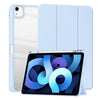A light blue protective case for an Apple iPad alongside the device.