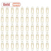 A set of gold metal pen clips for notebooks and journals.