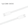 Weißes geflochtenes USB-C-Kabel für 240W schnelles Laden